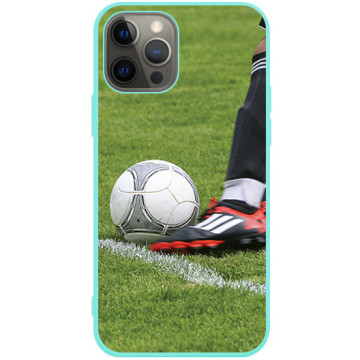 Phone case - casey Soft Flex Design - Football - Ball in the game - mint