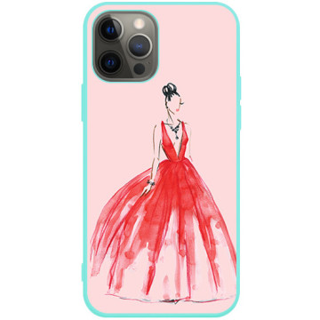 Phone case - casey Soft Flex Design - Fashion - Red dress - mint