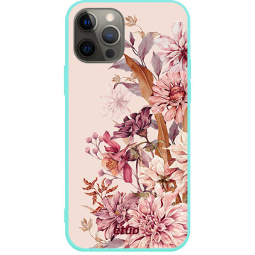 Etui na telefon - casey Soft Flex Design - Flora - Kasiags Beige Flora Aesthetic - miętowy