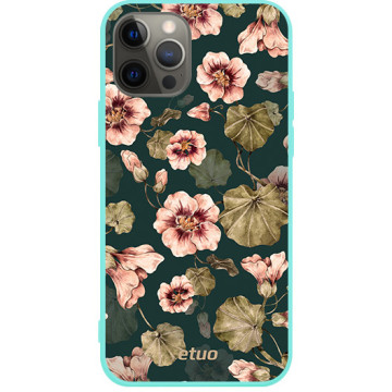 Etui na telefon - casey Soft Flex Design - Flora - Kasiags Flora Dark Pattern - miętowy