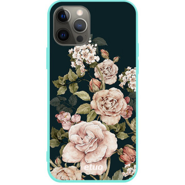 Etui na telefon - casey Soft Flex Design - Flora - Kasiags Roses Dark Flora - miętowy