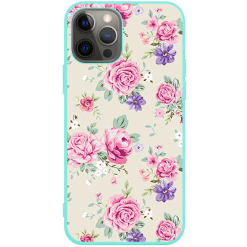 Phone case - casey Soft Flex Design - Floral Case - Small florets - mint
