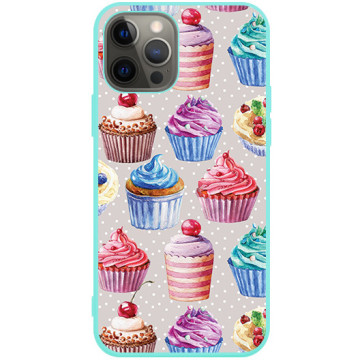 Phone case - casey Soft Flex Design - Food Porn - Colorful cupcakes - mint