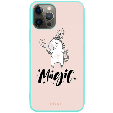 Phone case - casey Soft Flex Design - Forever Young - Magic unicorn - mint