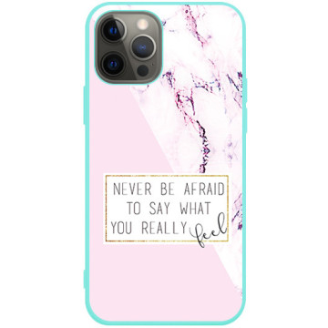 Phone case - casey Soft Flex Design - Chic Design - Never Be Afraid - mint