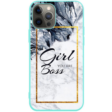 Phone case - casey Soft Flex Design - Chic Design - Boss Girl - mint