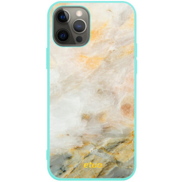 Phone case - casey Soft Flex Design - Chic Design - Yellow Marble - mint