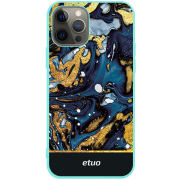 Phone case - casey Soft Flex Design - Chic Design - Gold and Navy Blue - mint