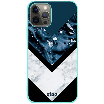 Phone case - casey Soft Flex Design - Chic Design - Symmetrical Navy Blue - mint
