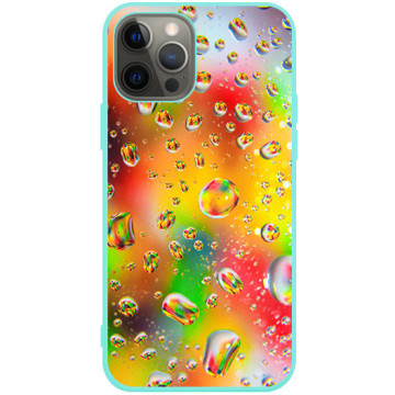 Phone case - casey Soft Flex Design - Gift for Children's Day - Rainbow drops - mint