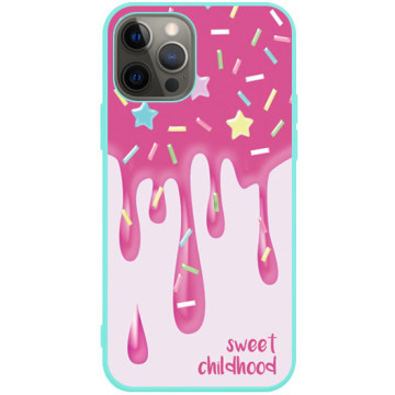 Phone case - casey Soft Flex Design - Gift for Children's Day - Pink icing - mint