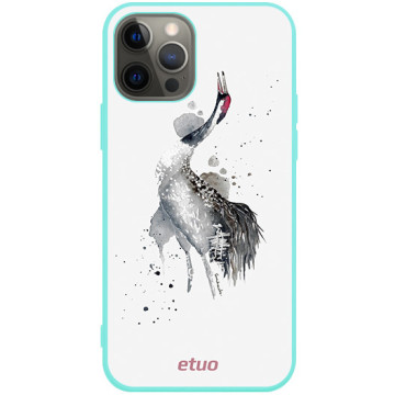 Etui na telefon - casey Soft Flex Design - Forest stories - Song of the crane - miętowy