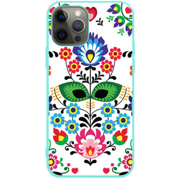 Phone case - casey Soft Flex Design - Folk - Lowicz cutouts - mint