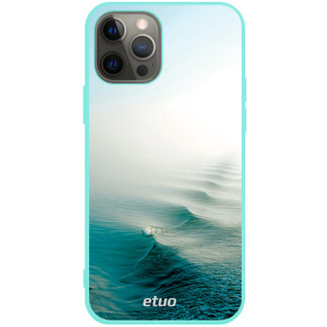Phone case - casey Soft Flex Design - Natural - Blue sea - mint