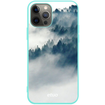 Phone case - casey Soft Flex Design - Natural - Mountain fog - mint