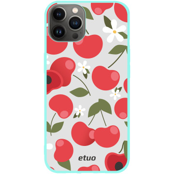 Etui na telefon - casey Soft Flex Design - Summer taste - monikaweronika.art Cherries - miętowy