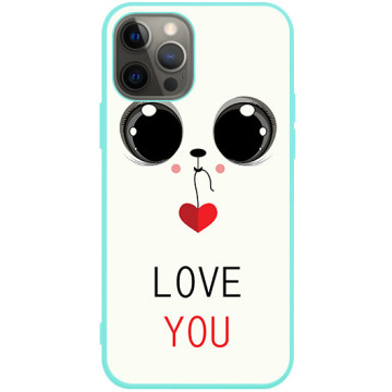 Phone case - casey Soft Flex Design - Valentine's Day - Sweet Eyes - mint