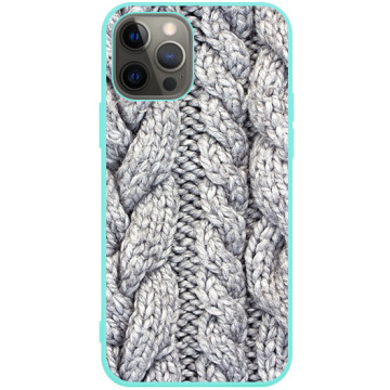 Phone case - casey Soft Flex Design - Winter - Thick sweater - mint
