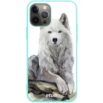 Phone case - casey Soft Flex Design - Wild Animals - Watercolor Wolf - mint