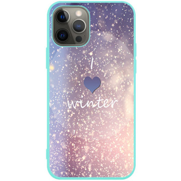 Phone case - casey Soft Flex Design - Christmas gift - I love Winter - mint