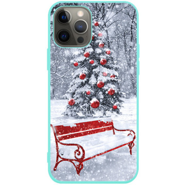 Phone case - casey Soft Flex Design - Christmas gift - Bench - mint