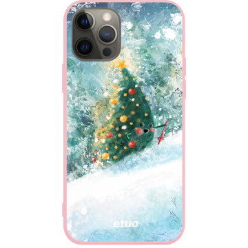 Etui na telefon - casey Soft Flex Design - Merry Christmas - Anna Maria Draws Christmas tree - różowy