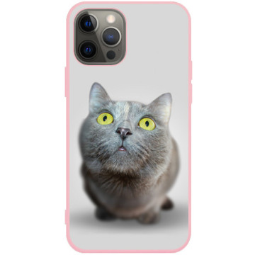 Phone case - casey Soft Flex Design - Funny Animals - Funny cat - pink