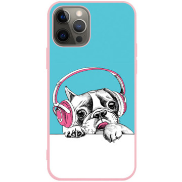 Phone case - casey Soft Flex Design - Funny Animals - Funny dog - pink