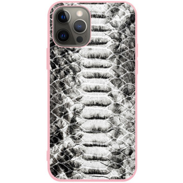 Phone case - casey Soft Flex Design - Animal Pattern - Monochrome snake - pink