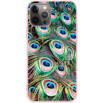Phone case - casey Soft Flex Design - Animal Pattern - Peacock eye - pink