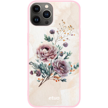 Etui na telefon - casey Soft Flex Design - Bloom & Buzz - Vintage Summer Flowers - różowy