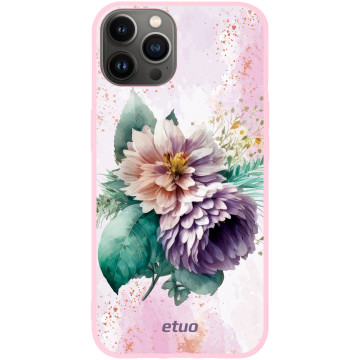 Etui na telefon - casey Soft Flex Design - Bloom & Buzz - Purple summer flowers - różowy