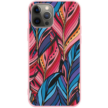 Phone case - casey Soft Flex Design - Folk & Dreamcatcher - Folk feathers - pink