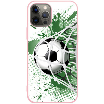 Phone case - casey Soft Flex Design - Football - Soccer football - pink
