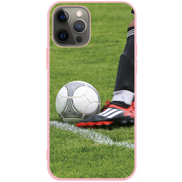 Phone case - casey Soft Flex Design - Football - Ball in the game - pink