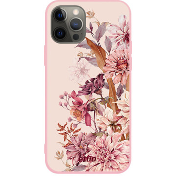 Etui na telefon - casey Soft Flex Design - Flora - Kasiags Beige Flora Aesthetic - różowy