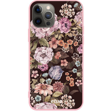 Etui na telefon - casey Soft Flex Design - Flora - Kasiags Dark Floral Romantic - różowy