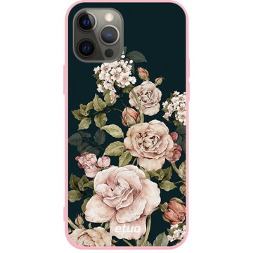 Etui na telefon - casey Soft Flex Design - Flora - Kasiags Roses Dark Flora - różowy