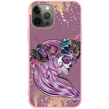 Phone case - casey Soft Flex Design - Floral Case - Folk flowers - pink