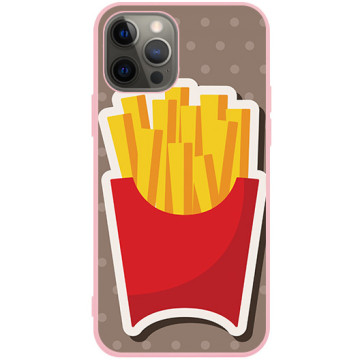 Phone case - casey Soft Flex Design - Food Porn - Chips - pink