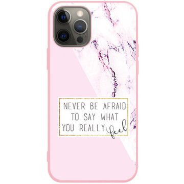 Phone case - casey Soft Flex Design - Chic Design - Never Be Afraid - pink