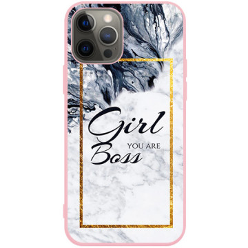 Phone case - casey Soft Flex Design - Chic Design - Boss Girl - pink
