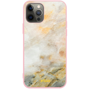 Phone case - casey Soft Flex Design - Chic Design - Yellow Marble - pink