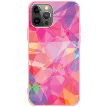 Phone case - casey Soft Flex Design - Geometric - Triangular graphic pattern - pink