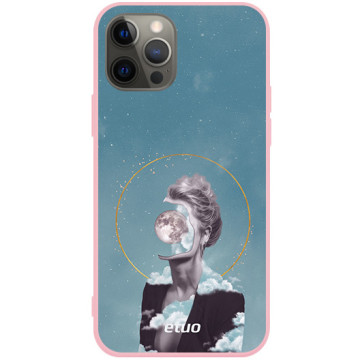 Etui na telefon - casey Soft Flex Design - Collages - Kamila Lenarcik The moon in the halo - różowy