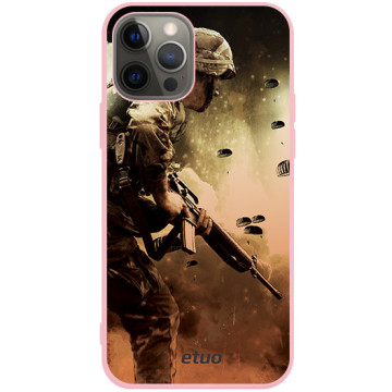 Phone case - casey Soft Flex Design - Military - Soldier - pink