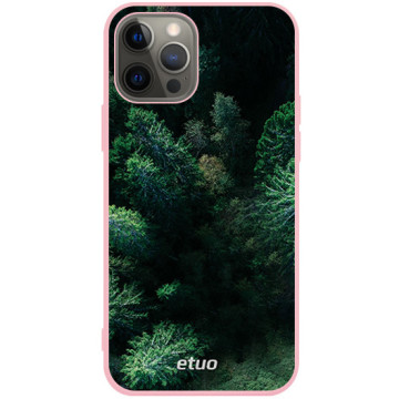 Phone case - casey Soft Flex Design - Natural - Green Forest - pink