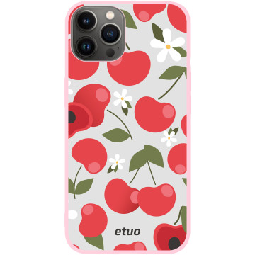 Etui na telefon - casey Soft Flex Design - Summer taste - monikaweronika.art Cherries - różowy