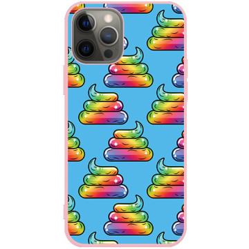 Phone case - casey Soft Flex Design - Unicorn - Rainbow poop - pink