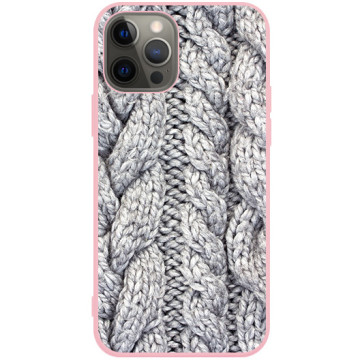 Phone case - casey Soft Flex Design - Winter - Thick sweater - pink